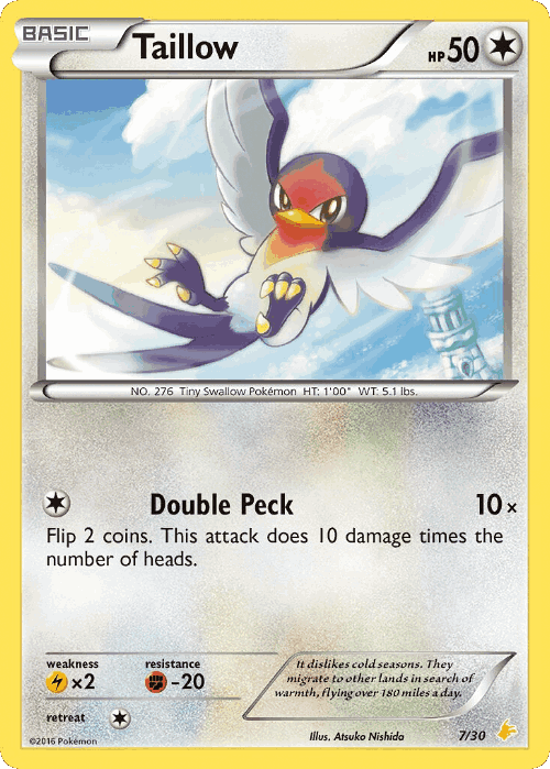 Taillow Pokémon TCG card art