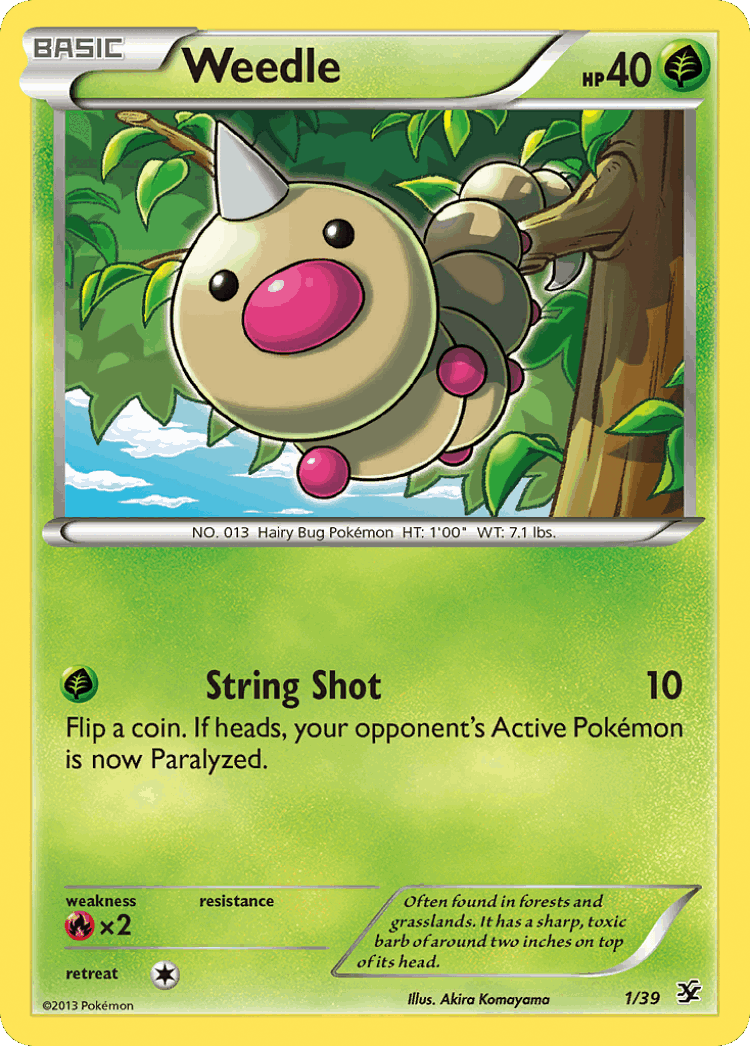 Weedle #1 from Kalos Starter Set - Illustrated by Akira Komayama
