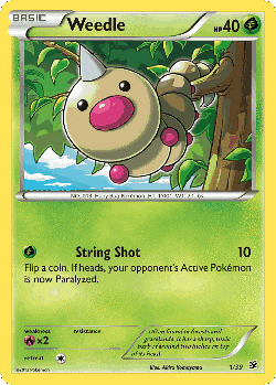 Weedle Pokémon TCG card art