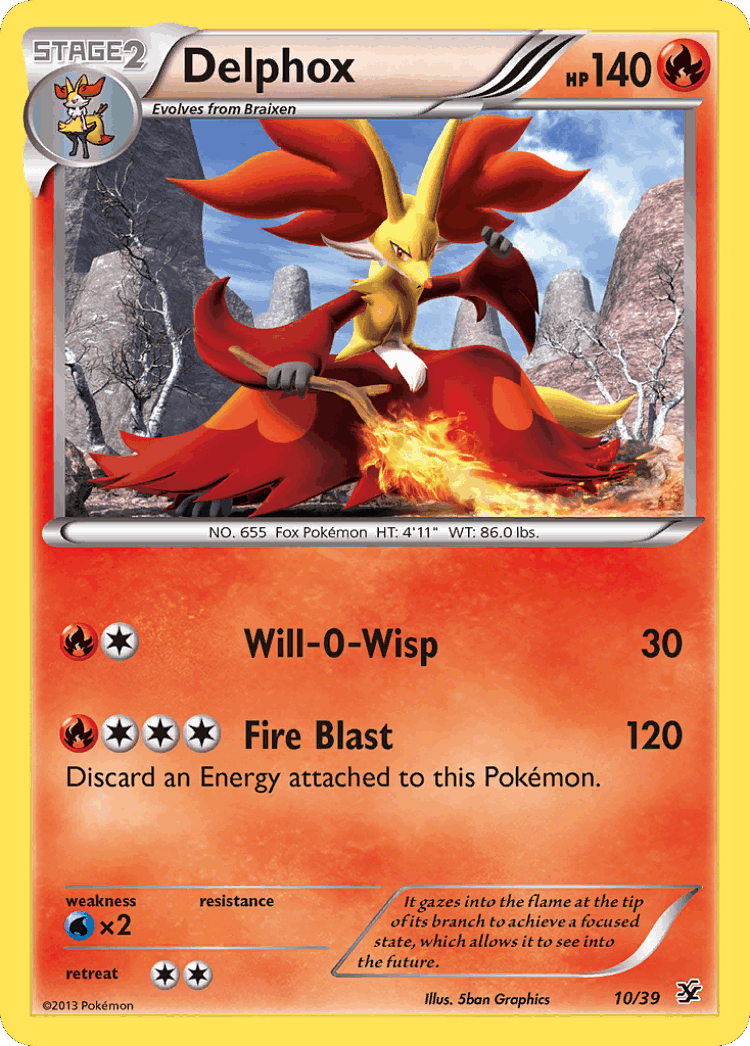 Delphox #10 from Kalos Starter Set - Illustrated by 5ban Graphics