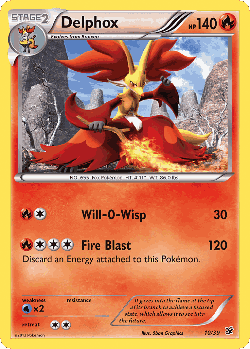 Delphox Pokémon TCG card art