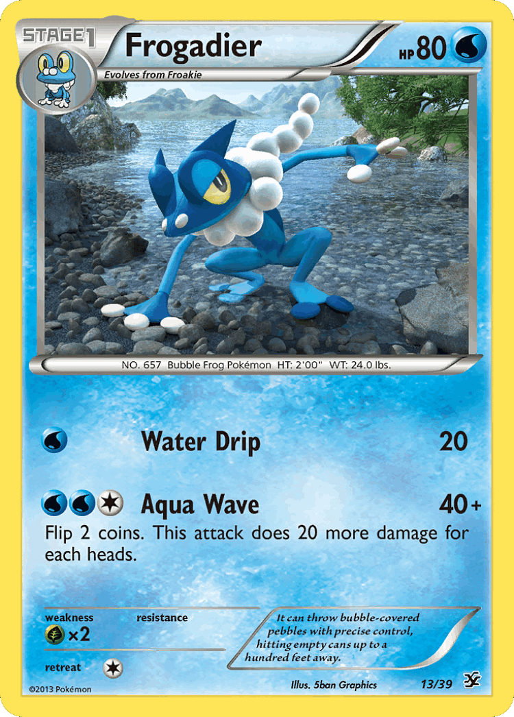 Frogadier #13 from Kalos Starter Set - Illustrated by 5ban Graphics