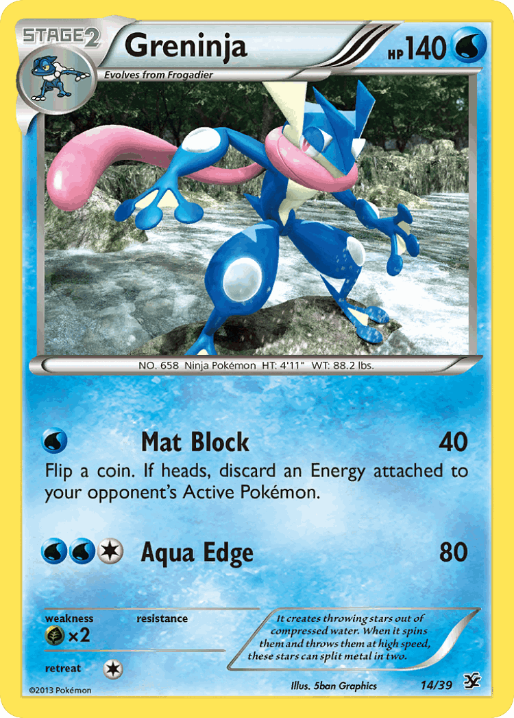 Greninja #14 from Kalos Starter Set - Illustrated by 5ban Graphics