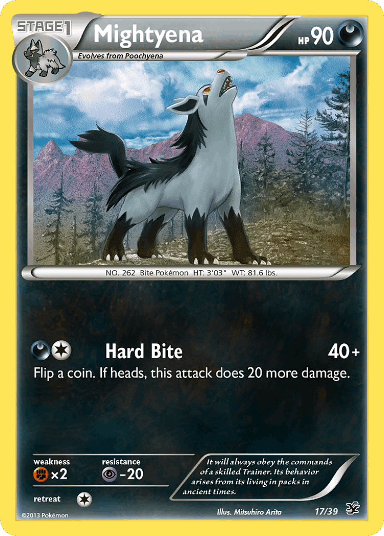 Mightyena #17 from Kalos Starter Set - Illustrated by Mitsuhiro Arita