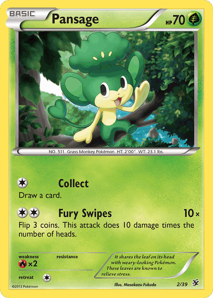 Pansage #2 from Kalos Starter Set - Illustrated by Masakazu Fukuda