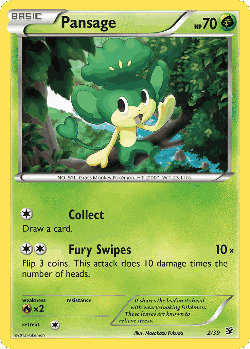 Pansage Pokémon TCG card art