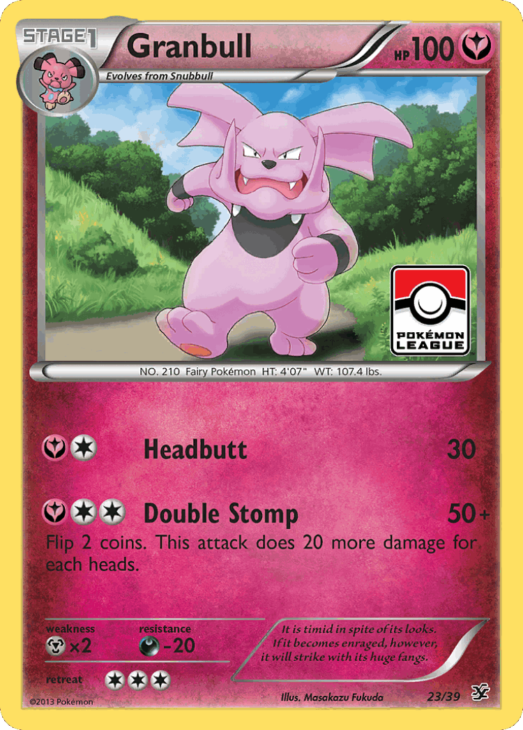 Granbull #23 from Kalos Starter Set - Illustrated by Masakazu Fukuda