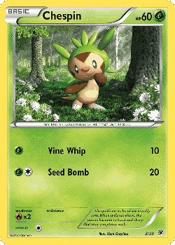 Chespin Pokémon TCG card art