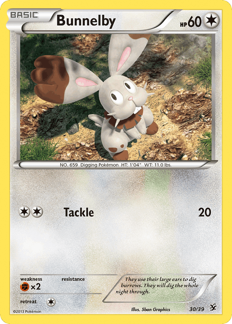 Bunnelby #30 from Kalos Starter Set - Illustrated by 5ban Graphics