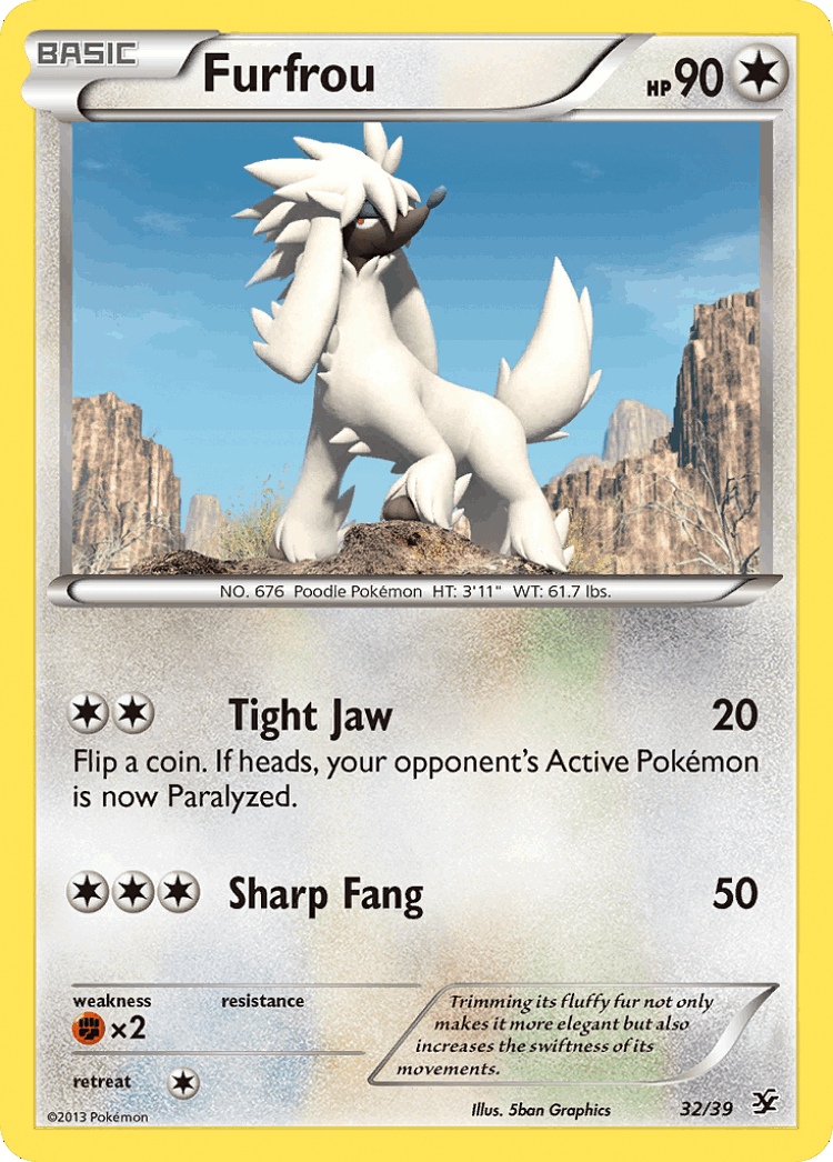 Furfrou #32 from Kalos Starter Set - Illustrated by 5ban Graphics