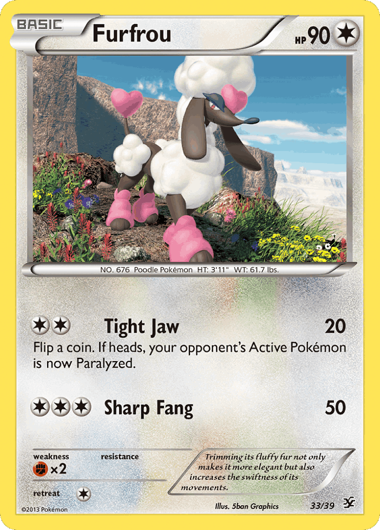 Furfrou #33 from Kalos Starter Set - Illustrated by 5ban Graphics