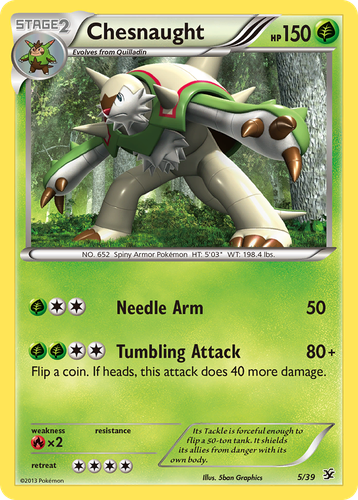 Chesnaught Pokémon TCG card art