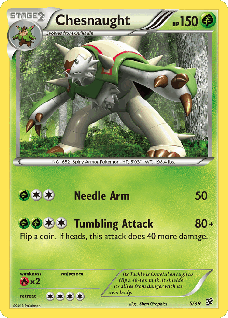Chesnaught #5 from Kalos Starter Set - Illustrated by 5ban Graphics