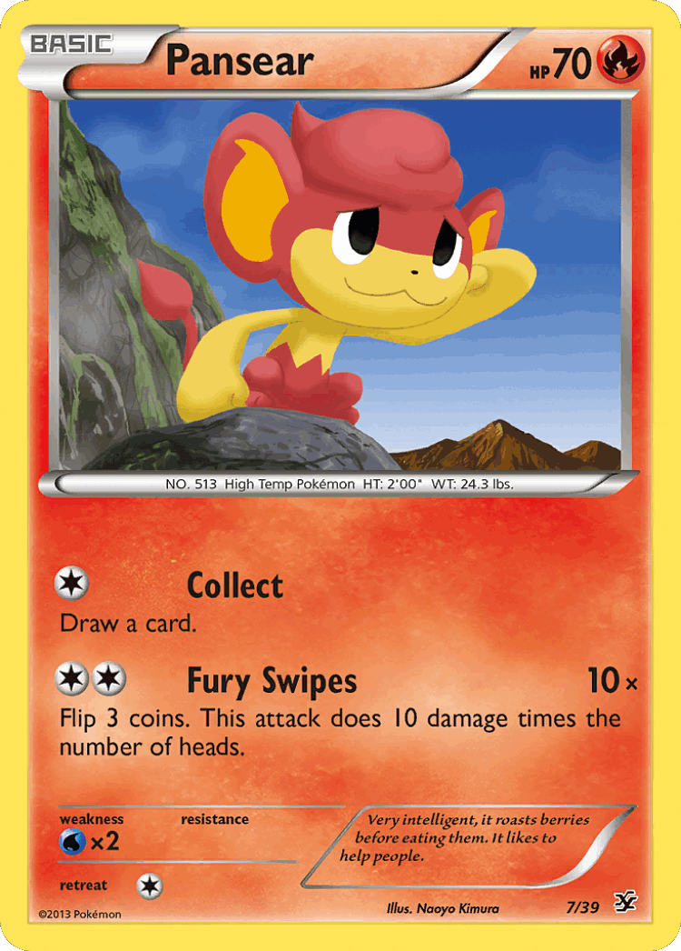 Pansear #7 from Kalos Starter Set - Illustrated by Naoyo Kimura