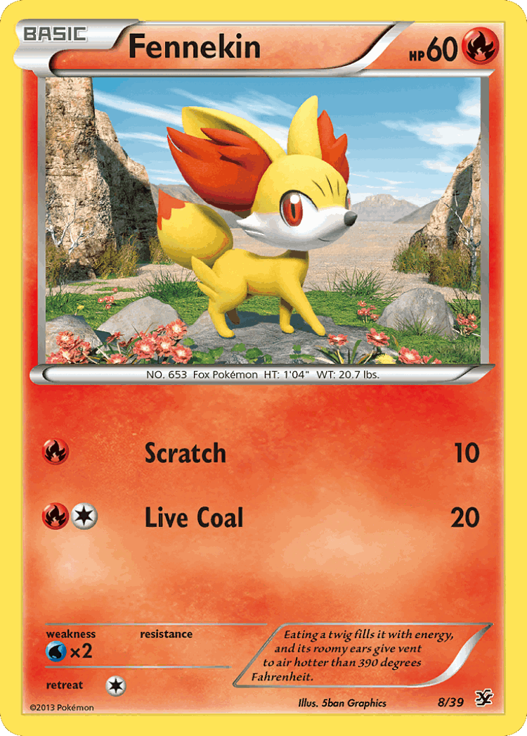 Fennekin #8 from Kalos Starter Set - Illustrated by 5ban Graphics