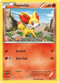 Fennekin Pokémon TCG card art