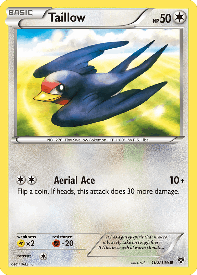Taillow #102 from XY - Common - Illustrated by sui