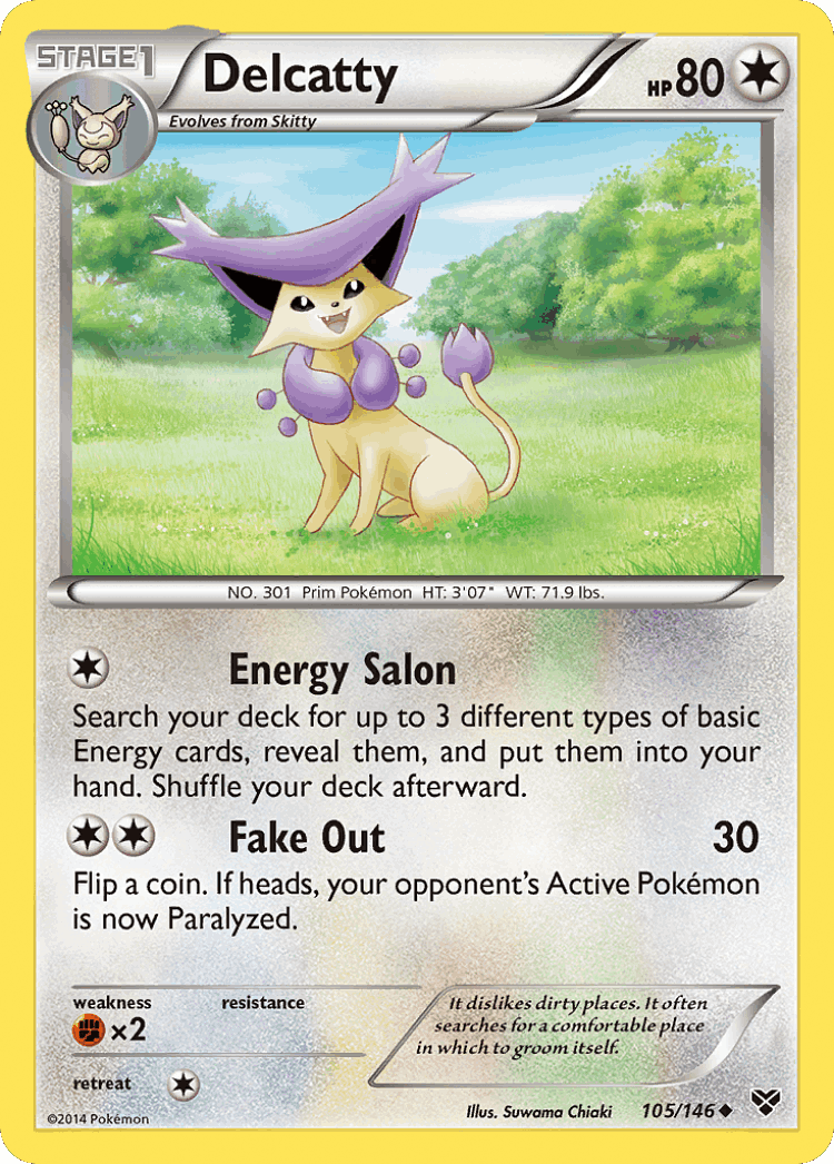 Delcatty #105 from XY - Uncommon - Illustrated by Suwama Chiaki