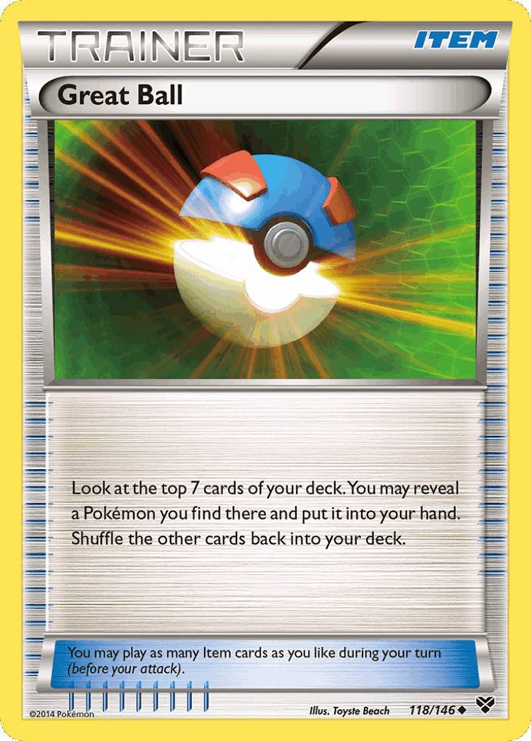 Great Ball #118 from XY - Uncommon - Illustrated by Toyste Beach