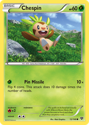 Chespin Pokémon TCG card art