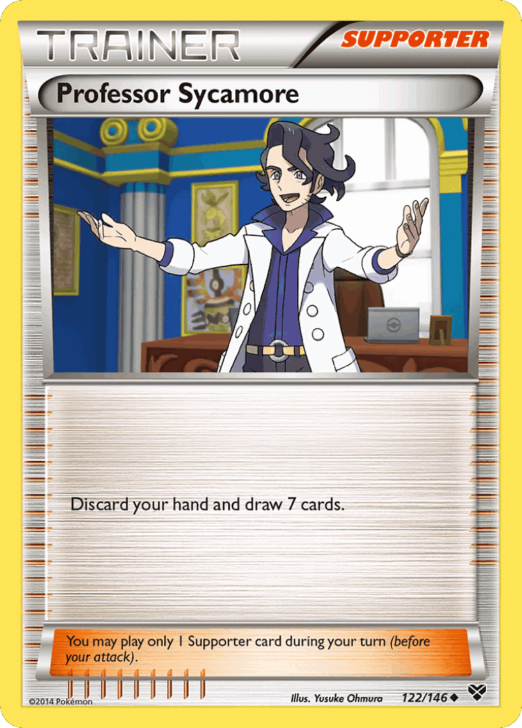 Professor Sycamore #122 from XY - Uncommon - Illustrated by Yusuke Ohmura