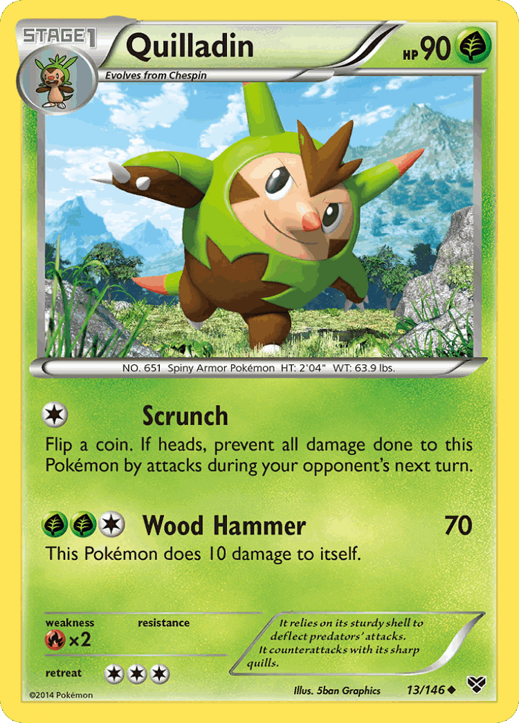 Quilladin #13 from XY - Uncommon - Illustrated by 5ban Graphics