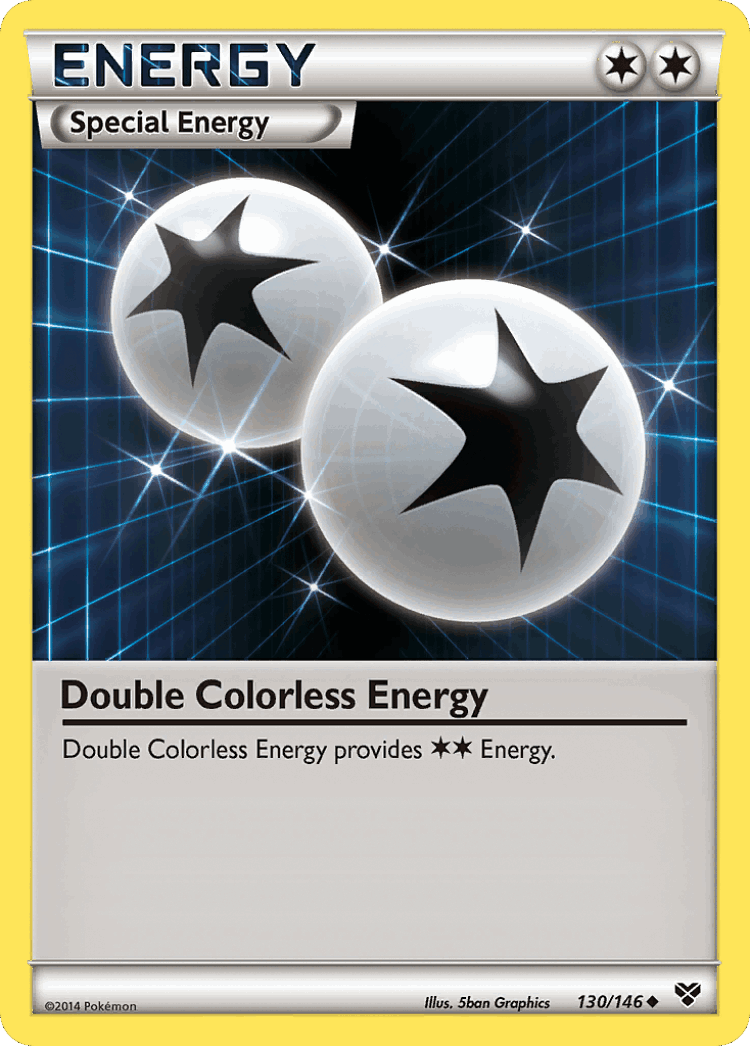Double Colorless Energy #130 from XY - Uncommon - Illustrated by 5ban Graphics