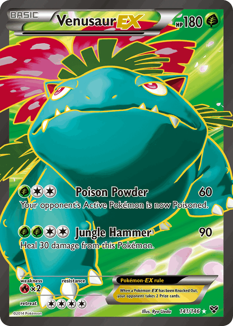 Venusaur-EX #141 from XY - Rare Ultra - Illustrated by Ryo Ueda