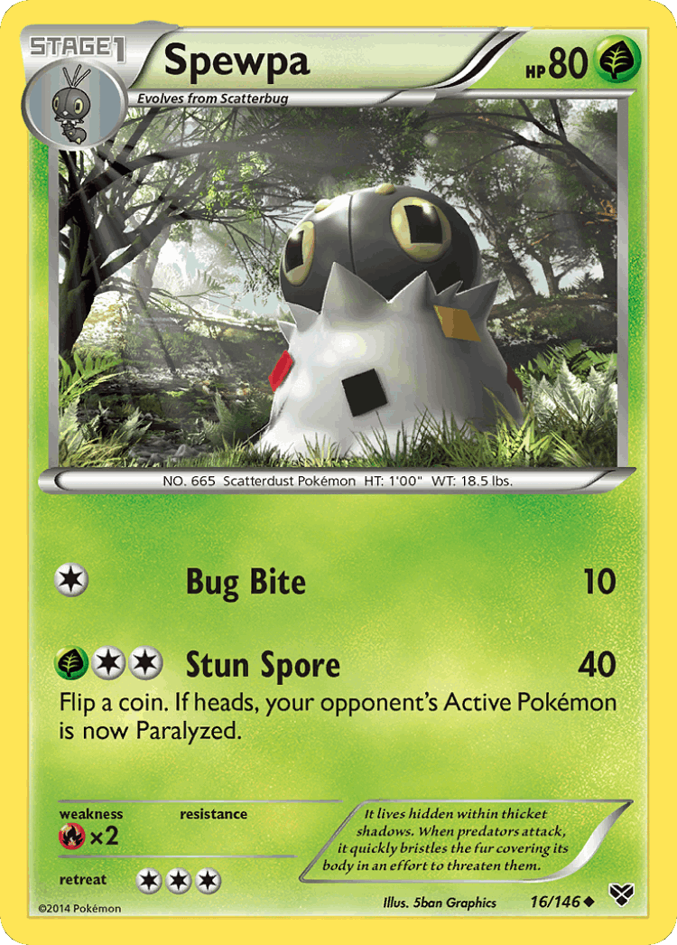 Spewpa #16 from XY - Uncommon - Illustrated by 5ban Graphics