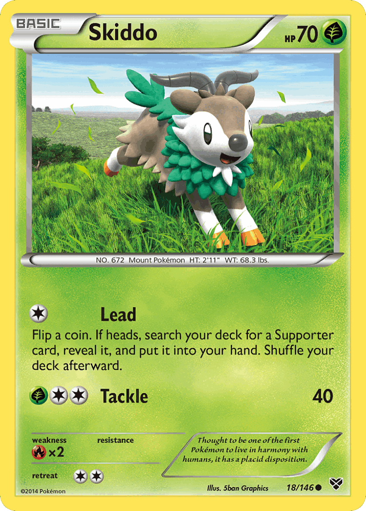 Skiddo #18 from XY - Common - Illustrated by 5ban Graphics