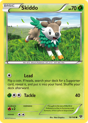 Skiddo Pokémon TCG card art