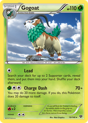 Gogoat Pokémon TCG card art