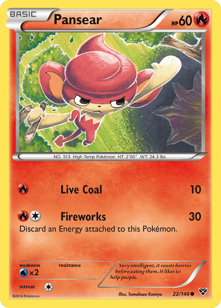 Pansear #22 from XY - Common - Illustrated by Tomokazu Komiya