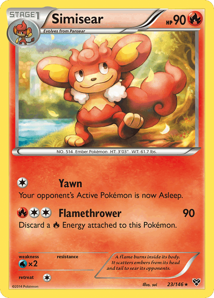Simisear #23 from XY - Rare - Illustrated by sui