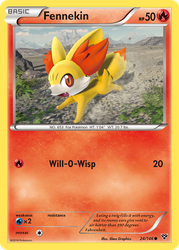 Fennekin Pokémon TCG card art