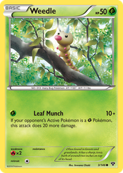 Weedle Pokémon TCG card art