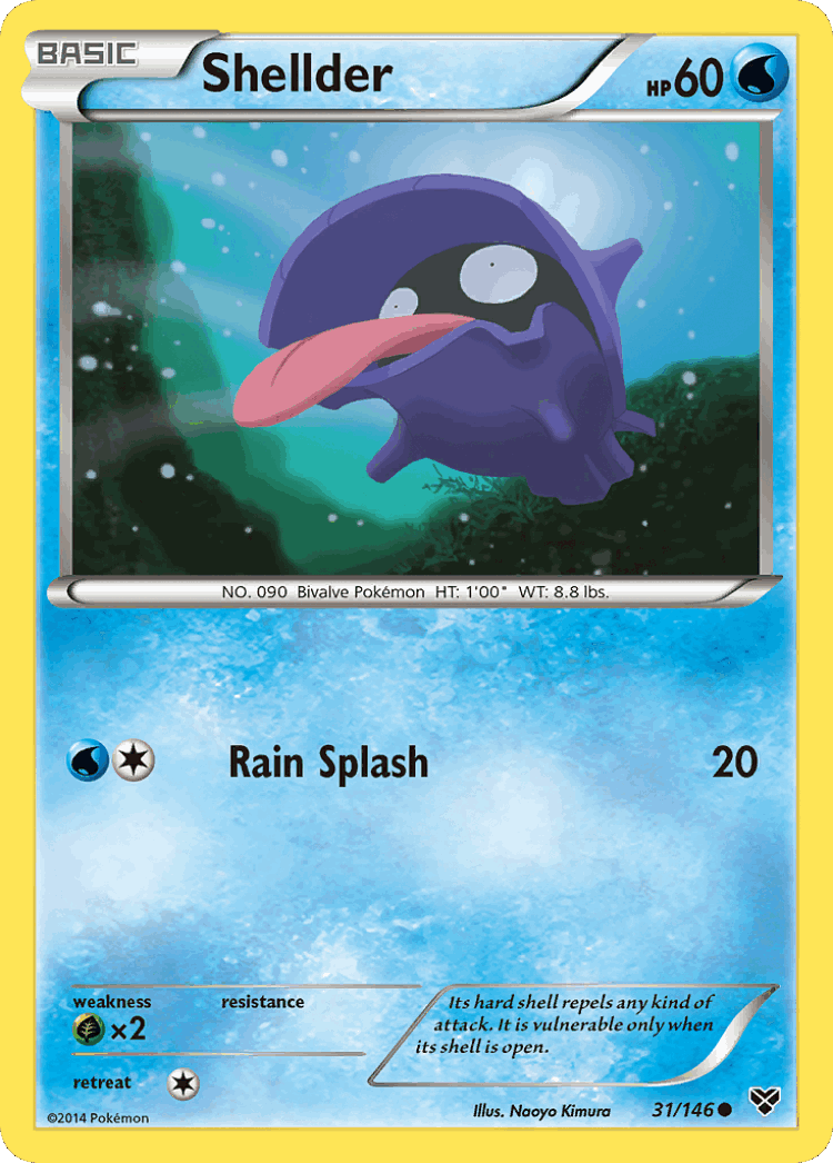 Shellder #31 from XY - Common - Illustrated by Naoyo Kimura