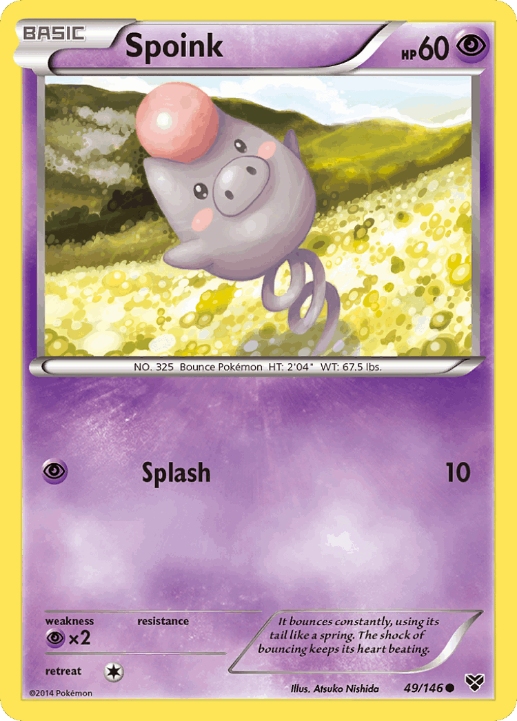 Spoink #49 from XY - Common - Illustrated by Atsuko Nishida