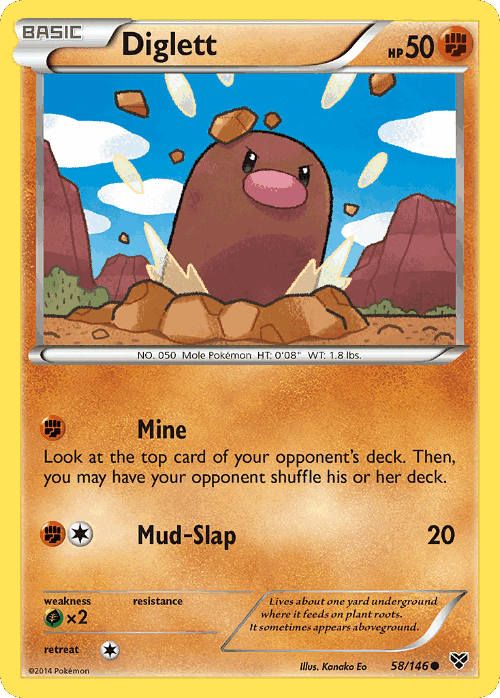 Diglett 58, XY
