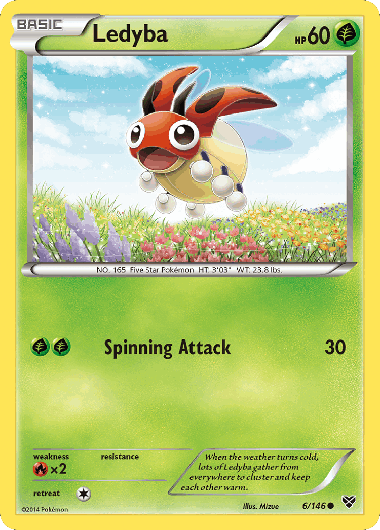 Ledyba #6 from XY - Common - Illustrated by Mizue