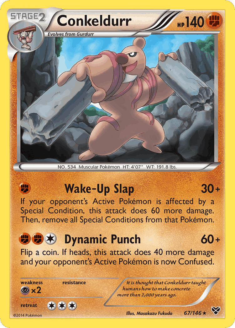 Conkeldurr #67 from XY - Rare - Illustrated by Masakazu Fukuda