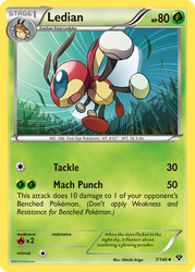 Ledian Pokémon TCG card art