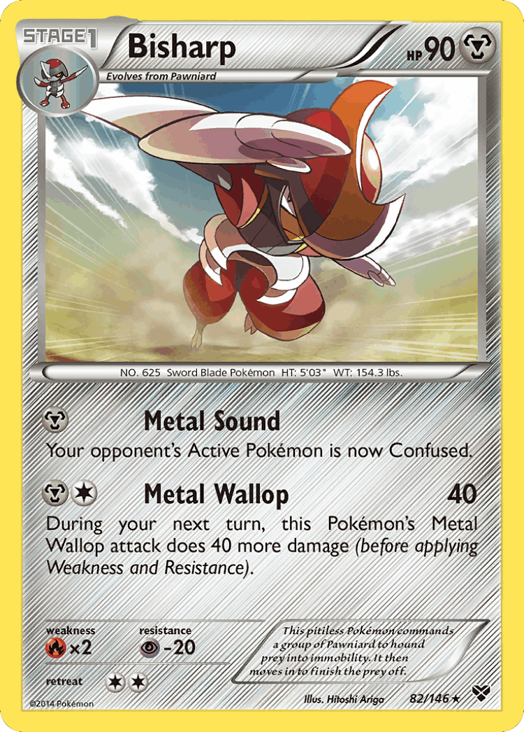 Bisharp #82 from XY - Rare - Illustrated by Hitoshi Ariga