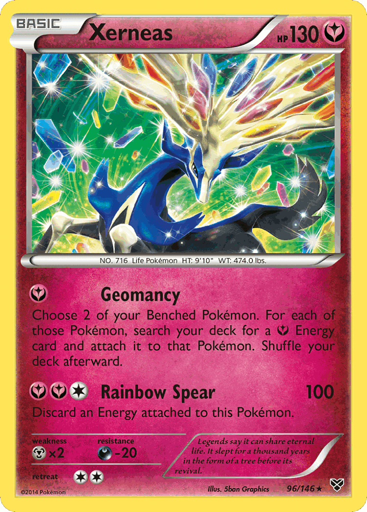 Xerneas #96 from XY - Rare - Illustrated by 5ban Graphics