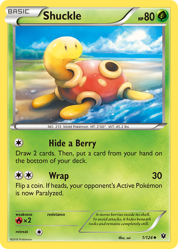 Shuckle Pokémon TCG card art
