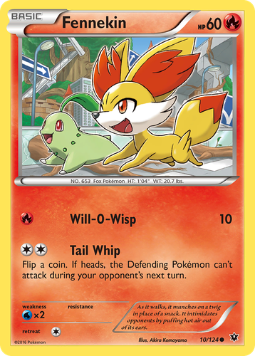 Fennekin Pokémon TCG card art