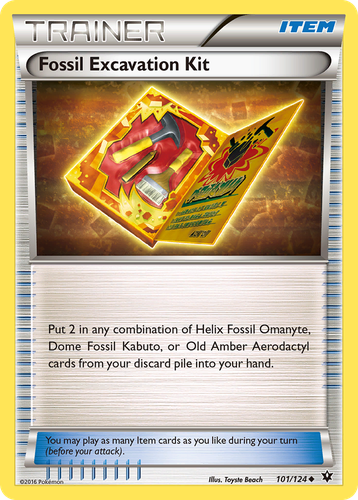 Fossil Excavation Kit #101 from Fates Collide - Uncommon - Illustrated by Toyste Beach