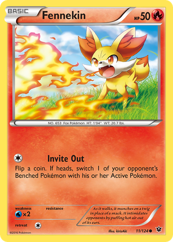 Fennekin Pokémon TCG card art