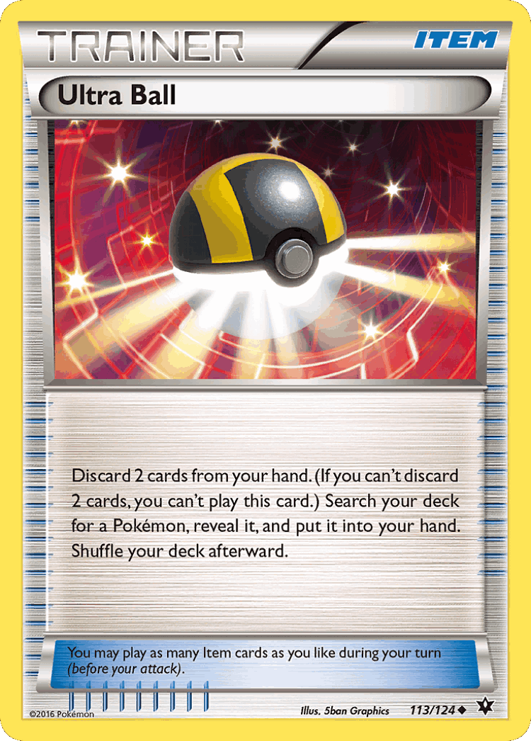 Ultra Ball #113 from Fates Collide - Uncommon - Illustrated by 5ban Graphics