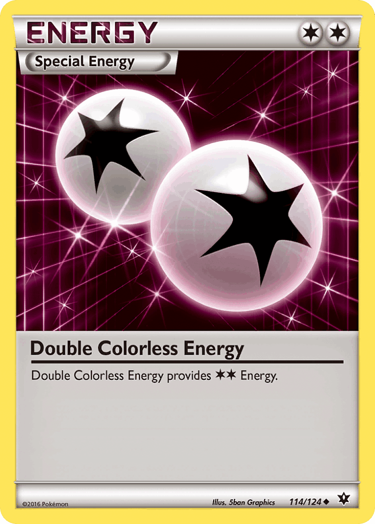 Double Colorless Energy #114 from Fates Collide - Uncommon - Illustrated by 5ban Graphics